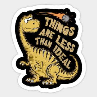 "Dino Dilemma: Prehistoric Predicaments" Sticker